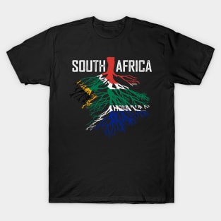 South Africa Roots South African Flag Gift T-Shirt